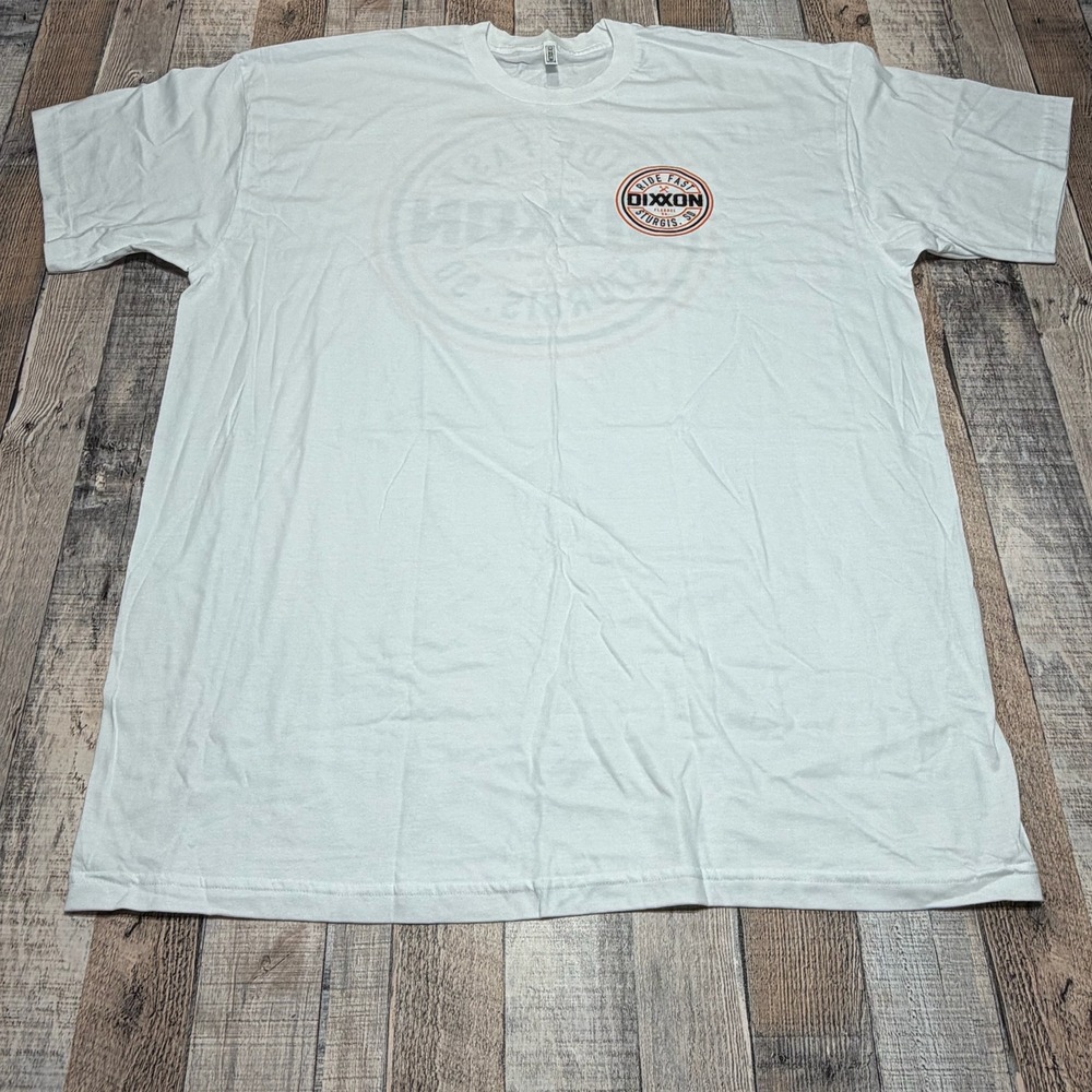 Dixxon Flannel Co Graphic Tee Men 2X White Sturgis Ride Fast Biker Motorcycle